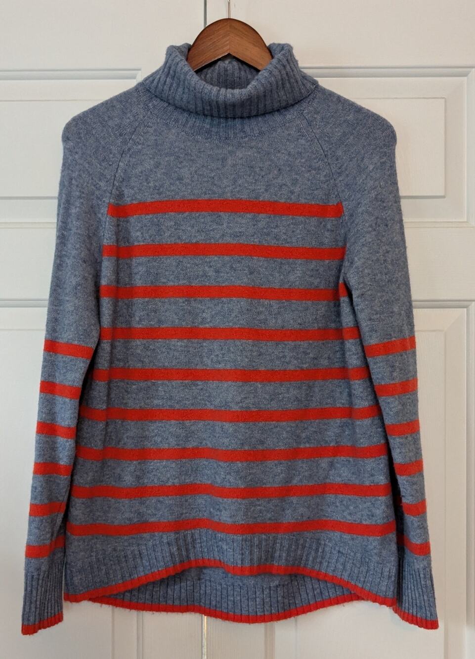 J. Crew Wool Blend Striped Turtleneck Sweater